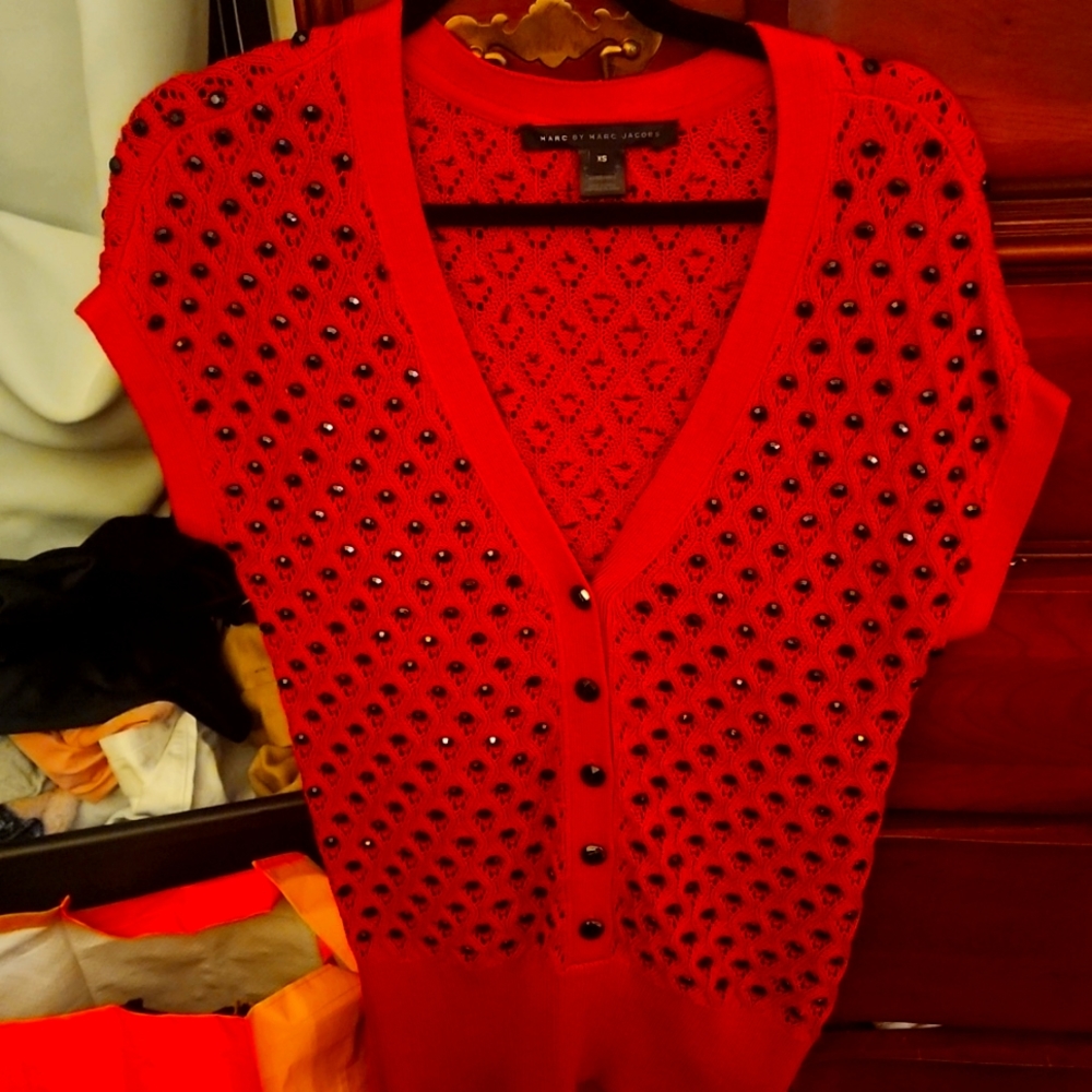 Gorgeous short sleeve button sweater by Marc,By Marc Jacob's